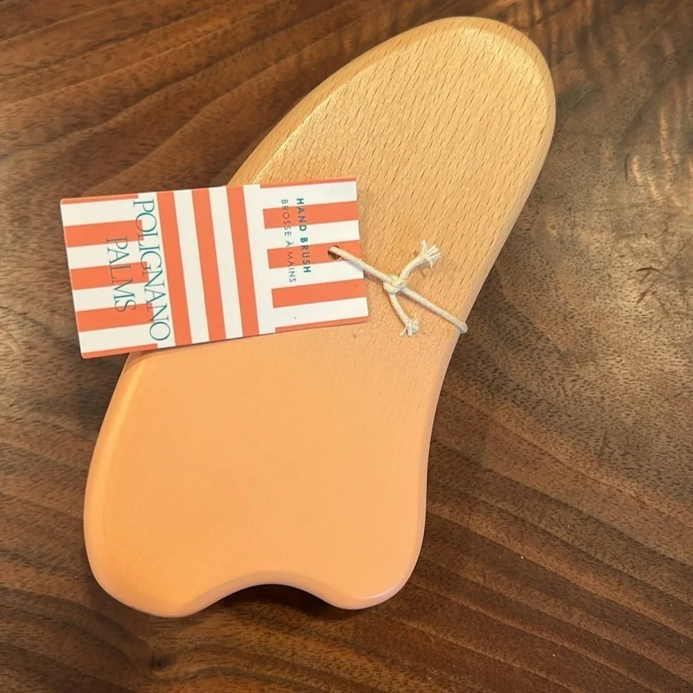 Anthropologie Polignano Palms Hand Brush peach NWT